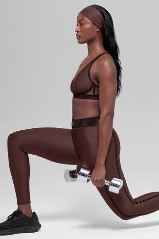 Alo Yoga Airlift High-Waist 7/8 Line Up Legging - Brownstone in Saudi Arabia