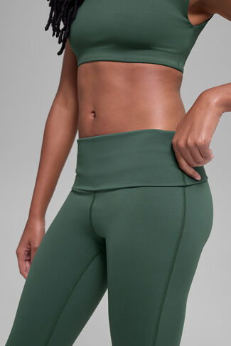 Alo Yoga ALO Softsculpt Foldover Flare Legging - Clover Green in Saudi Arabia