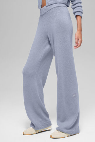 Alo Yoga Wool Cashmere High-Waist New Class Wide Leg Pant - Winter Frost in Saudi Arabia