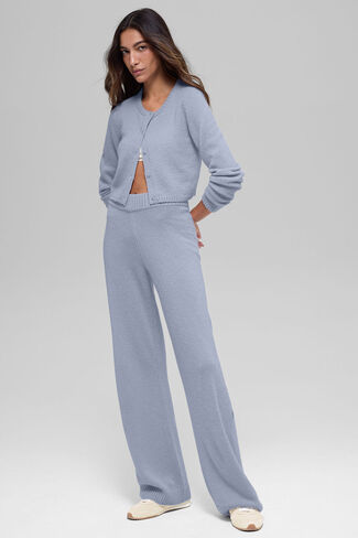 Alo Yoga Wool Cashmere High-Waist New Class Wide Leg Pant - Winter Frost in Saudi Arabia