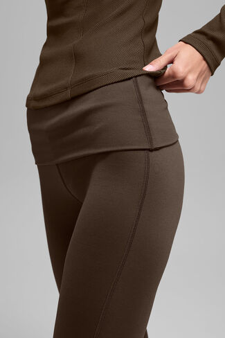 Alo Yoga ALO Softsculpt Foldover Flare Legging - Espresso in Saudi Arabia