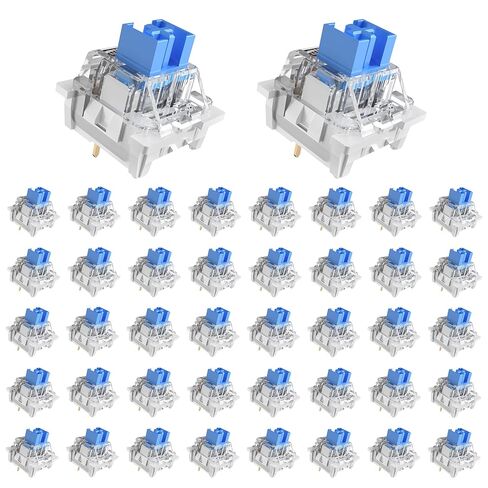 مفاتيح Outemu Blue Switches البديلة للوحة المفاتيح الميكانيكية، أجهزة النقر للمطبوعات ثلاثية الأبعاد، مقاومة للغبار، 3 دبابيس، كتابة دقيقة، لوحة مفاتيح DIY، لوحة مفاتيح للألعاب مع 3 مفاتيح Kailh (105+3 قطع) in Saudi Arabia