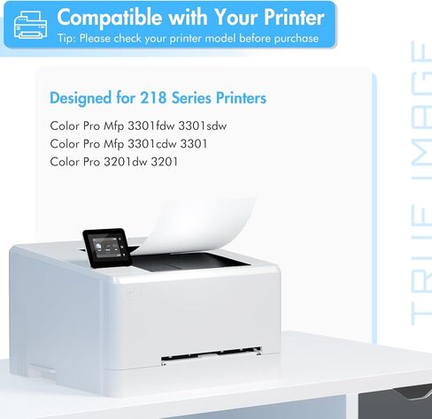 خراطيش حبر 218X مكونة من 4 عبوات 218A 3201dw 3301fdw 3301 بديلة متوافقة لـ HP 218A 218X Color LaserJet Pro 3301sdw 3201dw MFP 3301cdw مجموعة حبر الطابعة مع رقاقة عالية الإنتاجية W2180X (B/C/Y/M) in Saudi Arabia