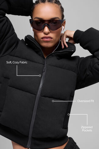 Alo Yoga Sweatshirt Puffer - Black in Saudi Arabia