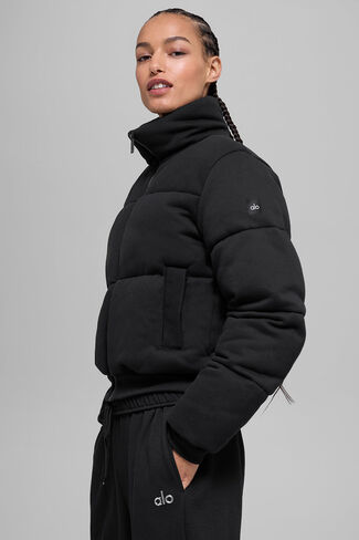 Alo Yoga Sweatshirt Puffer - Black in Saudi Arabia