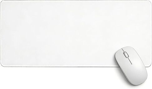 Sublimation Blanks Gaming Mouse Pad,31.5x11.8 Inch Heat Press White Mouse Pads for Home School Company Printing Picture Logo Crafts (White) in Kuwait