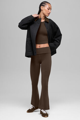 Alo Yoga Twill Barn Jacket - Black/Espresso in Saudi Arabia