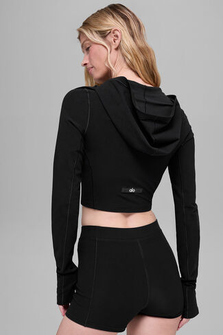 Alo Yoga Alosoft Sincere Fitted Jacket - Black in Kuwait