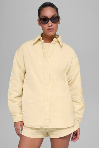 Alo Yoga Socialite Shacket - Candlelight Yellow in Kuwait
