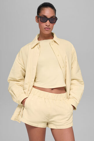 Alo Yoga Socialite Shacket - Candlelight Yellow in Kuwait