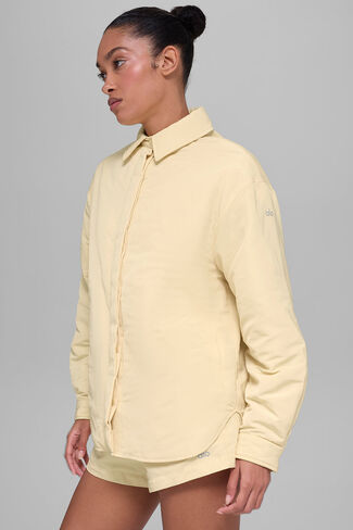 Alo Yoga Socialite Shacket - Candlelight Yellow in Kuwait