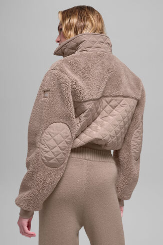 Alo Yoga Sherpa Edge Bomber - Chai Latte in Saudi Arabia