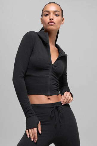 Alo Yoga Sway Full Zip Hoodie - Black in Saudi Arabia