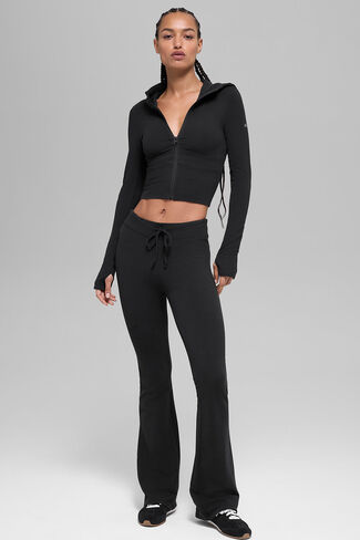 Alo Yoga Sway Full Zip Hoodie - Black in Saudi Arabia
