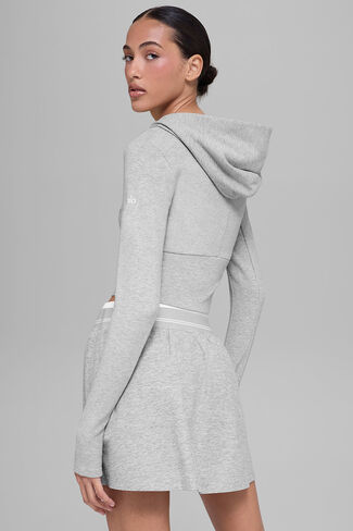Alo Yoga Sway Full Zip Hoodie - Athletic Heather Grey in Saudi Arabia