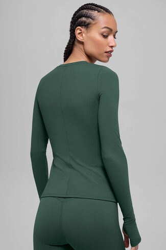 Alo Yoga Airbrush Winter Warm Nocturne Long Sleeve - Clover Green in Saudi Arabia