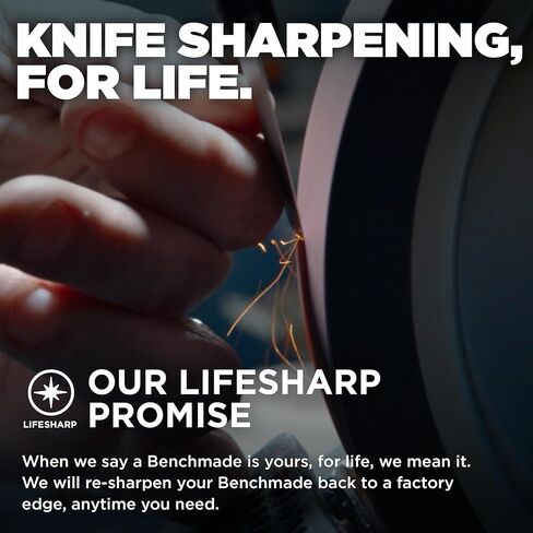 Benchmade - Mini Adira Outdoor، ماء، سكين صيد، شفرة مسننة ذات نقطة إسقاط مع مقبض جريفوري أزرق عميق (18065S) in Kuwait
