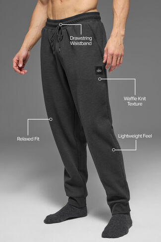 Alo Yoga Waffle Lounge Jogger - Anthracite in Kuwait