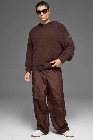 Alo Yoga Textured Knit Hoodie - Brownstone in Kuwait