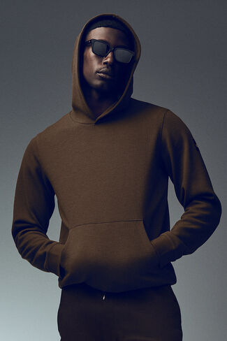 Alo Yoga Waffle Lounge Hoodie - Espresso in Kuwait