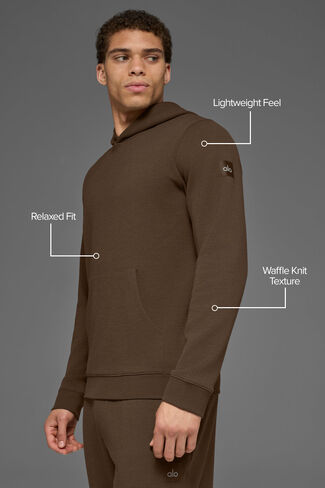 Alo Yoga Waffle Lounge Hoodie - Espresso in Kuwait
