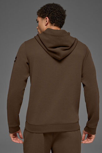 Alo Yoga Waffle Lounge Hoodie - Espresso in Kuwait