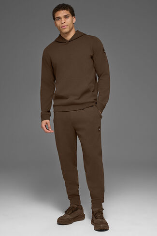 Alo Yoga Waffle Lounge Hoodie - Espresso in Kuwait