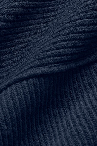 سترة Alo Yoga Domain Shift Rib Knit بسحاب 1/4 - كحلي in Kuwait