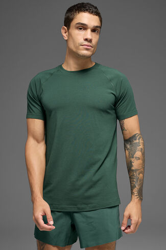 Alo Yoga ALO Vapor Crewneck Short Sleeve - Clover Green in Kuwait