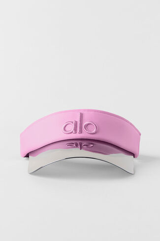 حاجب شمسي من Alo Yoga Airlift - وردي كاندي هارت - كاندي هارت وردي / مقاس واحد in Kuwait