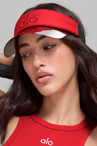 Alo Yoga Airlift Solar Visor - Bright Red - Bright Red / One Size in Kuwait