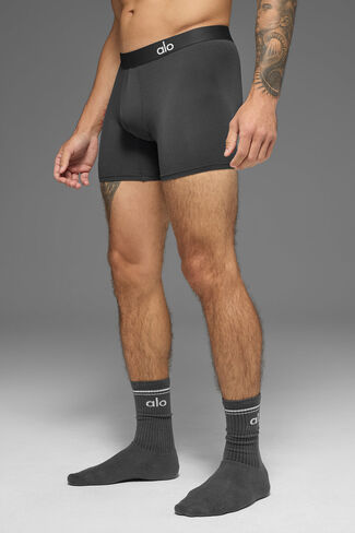 Alo Yoga Day And Night Boxer Brief - Anthracite in Saudi Arabia