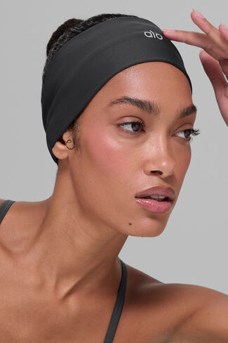 Alo Yoga Airlift Headband - Anthracite - Anthracite / One Size in Saudi Arabia