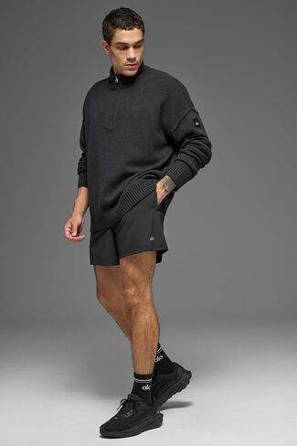 Alo Yoga Wool Cashmere New Class 1/4 Zip Pullover - Black in Kuwait