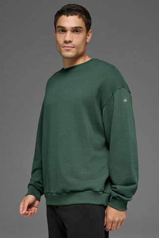 بلوفر Alo Yoga Chill برقبة دائرية - أخضر برسيم in Kuwait