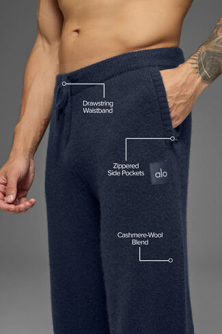Alo Yoga Wool Cashmere New Class Sweatpant - Navy in Kuwait