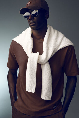 Alo Yoga Double Take Short Sleeve - Brownstone in Saudi Arabia