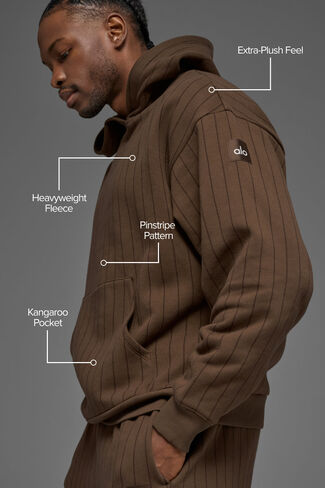 Alo Yoga Pinstripe Hoodie - Espresso Pinstripe in Saudi Arabia