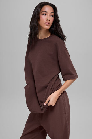 ألو يوجا دبل تيك كم قصير - بني ستون in Kuwait