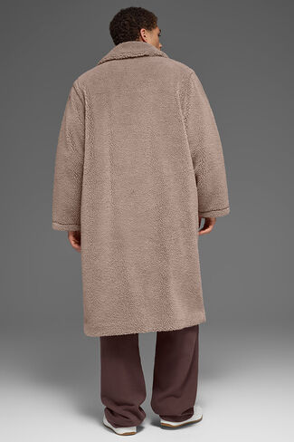 ألو يوجا معطف شيربا كبير الحجم - تشاي لاتيه in Kuwait