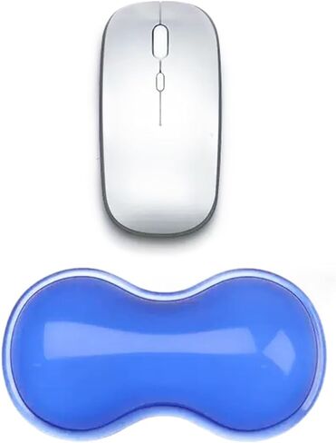 Mouse Wrist Rest Pad, 5.71" Ergonomic Cool Silicone Gel Wrist Support Pad for Effortless Typing & Pain Relief, Non-Slip Base Wrist Support Cushion for Gaming, Computers, Laptops, Office Use Black in Saudi Arabia