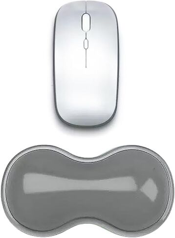 Mouse Wrist Rest Pad, 5.71" Ergonomic Cool Silicone Gel Wrist Support Pad for Effortless Typing & Pain Relief, Non-Slip Base Wrist Support Cushion for Gaming, Computers, Laptops, Office Use Black in Saudi Arabia