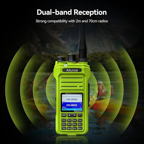 راديو محمول Retevis Ailunce HA1G GMRS، غرد، راديو طويل المدى مع ميكروفون مكبر صوت، استقبال ثنائي النطاق، أجهزة اتصال لاسلكية مقاومة للماء IP67، شحن من النوع C، NOAA 2800 مللي أمبير في الساعة، راديو FM، راديو GMRS للطرق الوعرة in Kuwait