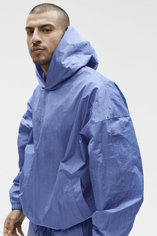 بلوفر بغطاء رأس من Alo Yoga Axis - أزرق بروفانس in Kuwait