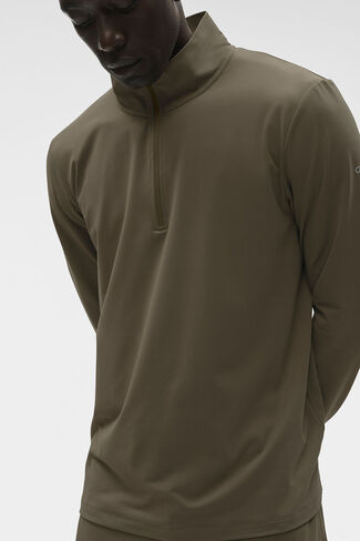 ألو يوجا كونكر 1/4 سحاب ريفورم كم طويل - شجرة زيتون in Kuwait