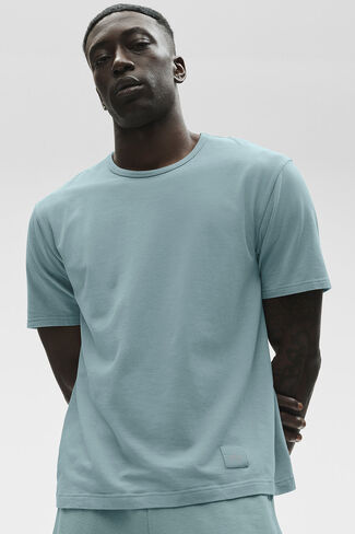 Alo Yoga Essential Short Sleeve Street Tee - Desert Sage in Kuwait