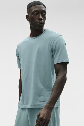 Alo Yoga Essential Short Sleeve Street Tee - Desert Sage in Kuwait