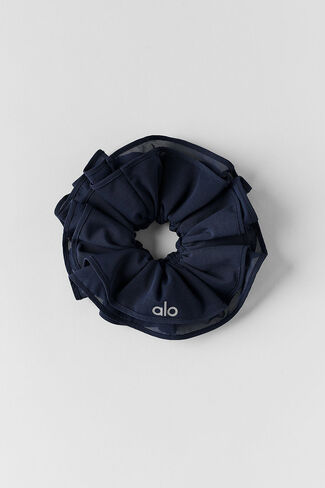 Alo Yoga Mesh Sweet Nothing Oversize Scrunchie - Navy - Navy / One Size in Kuwait