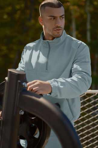 Alo Yoga Light Weight Takeaway Track Pullover - Desert Sage in Kuwait