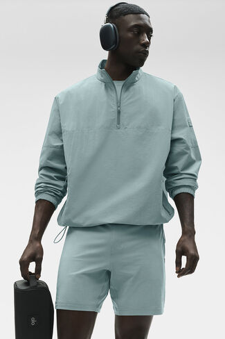 Alo Yoga Light Weight Takeaway Track Pullover - Desert Sage in Kuwait